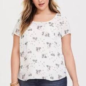 Torrid 1X Abbey Bicycle Georgette Top